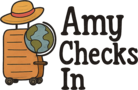 Amy Checks In Logo